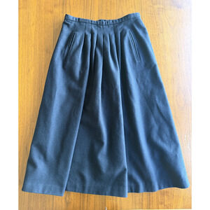 Vintage Sportalm Kitzbuhel Austria Women's Wool Pleated Skirt Navy - Size 10